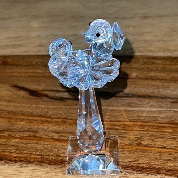 Faceted Crystal Birds In Birdbath Figurine - Picture 3 of 5